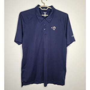 Reebok Los Angeles LA Rams NFL blue short sleeve polo shirt - XL